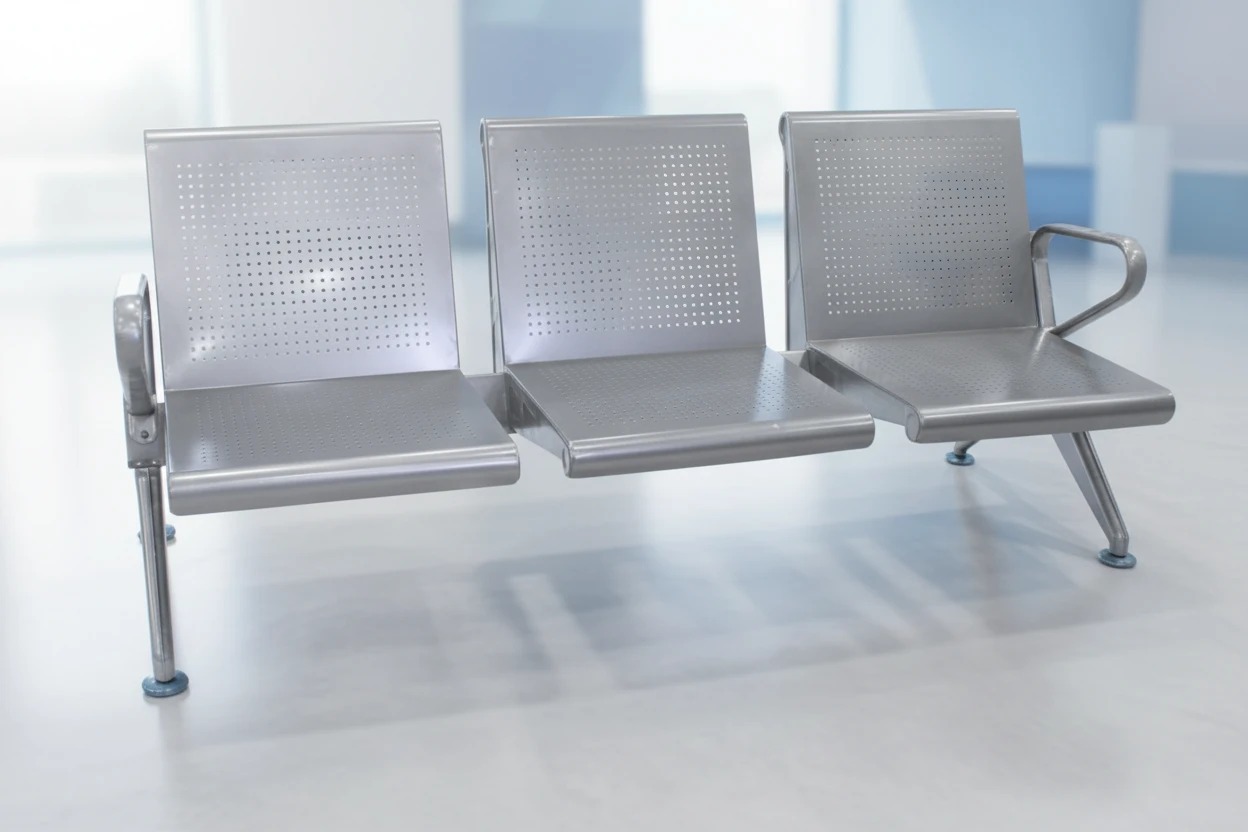 كنبة انتظار مرضي ثلاثية معدن